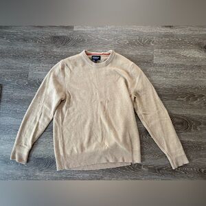 Bonobos Men's Tan Crewneck Sweater Italian Cashmere
